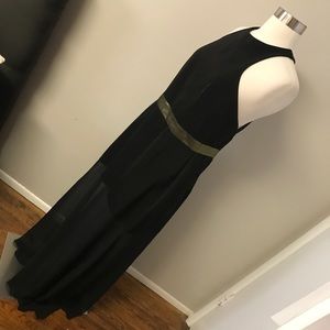 Express maxi dress transparent gold details NEW